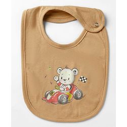Babyhug 100% Cotton Baby Bibs Animal Prints - Set of 5| Soft & Comfortable| Button Closure| Feeding & Drooling| Easy to Wear| Machine Washable| Newborn & Infant Feeding Essential