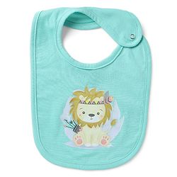 Babyhug 100% Cotton Baby Bibs Animal Prints - Set of 5| Soft & Comfortable| Button Closure| Feeding & Drooling| Easy to Wear| Machine Washable| Newborn & Infant Feeding Essential