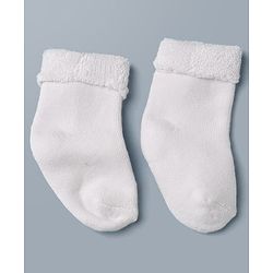 Cute Walk By Babyhug Anti-Bacterial Terry Knit Ankle Length Socks With Star Design Pack Of 3- Pink & White