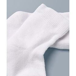Cute Walk By Babyhug Anti-Bacterial Terry Knit Ankle Length Solid Socks Pack Of 3- White