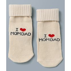 Cute Walk By Babyhug Anti-Bacterial Terry Knit Ankle Length Socks With Happy with Mummy Design Pack Of 3- Brown