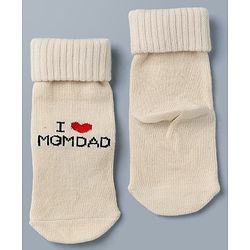 Cute Walk By Babyhug Anti-Bacterial Terry Knit Ankle Length Socks With Happy with Mummy Design Pack Of 3- Brown