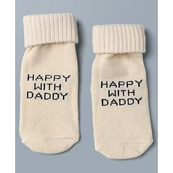 Cute Walk By Babyhug Anti-Bacterial Terry Knit Ankle Length Socks With Happy with Mummy Design Pack Of 3- Brown
