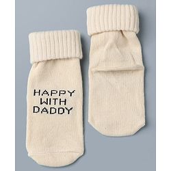 Cute Walk By Babyhug Anti-Bacterial Terry Knit Ankle Length Socks With Happy with Mummy Design Pack Of 3- Brown