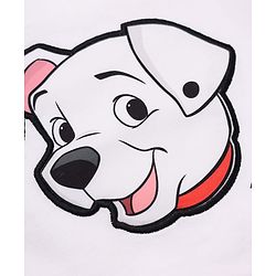 Babyhug Disney 100% Cotton Terry Knit Full Sleeves Sweatshirt With Drop Shoulder Sleeves And Dalmatians Applique - White