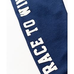 Babyhug 100% Cotton Knit Full Sleeves Polo T-Shirt with Cut & Sew and New York Patch with Race to Win Applique - Navy Blue