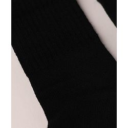 Cute Walk By Babyhug Cotton Terry Knit Ankle Length Solid Socks With Anti-Bacterial - Black