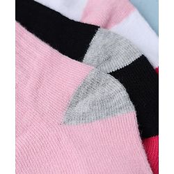 Cute Walk by Babyhug Knit Calf Length Anti Bacterial Socks Pack of 3 - White & Pink