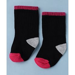 Cute Walk by Babyhug Knit Calf Length Anti Bacterial Socks Pack of 3 - White & Pink