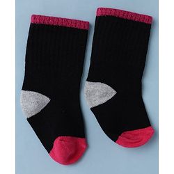 Cute Walk by Babyhug Knit Calf Length Anti Bacterial Socks Pack of 3 - White & Pink