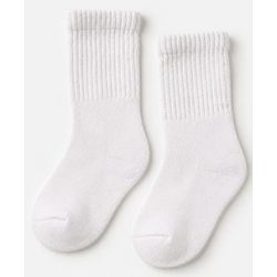 Cute Walk By Babyhug Cotton Terry Knit Ankle Length Solid Socks With Anti-Bacterial Pack of 3 -White Red & Grey