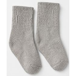 Cute Walk By Babyhug Cotton Terry Knit Ankle Length Solid Socks With Anti-Bacterial Pack of 3 -White Red & Grey