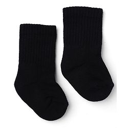 Cute Walk By Babyhug Terry Knit Anti-Bacteria Mid Calf Solid Socks Pack Of 3 - Black