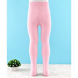 Cute Walk by Babyhug Knit Anti Bacterial Solid Tights - Pink