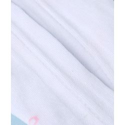 Cute Walk by Babyhug Knit Anti Bacterial Regular Tights With Bow Design - White