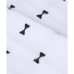 Cute Walk by Babyhug Knit Anti Bacterial Design Regular Tights- White