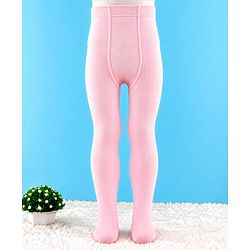 Cute Walk by Babyhug Cotton Knit Solid Tights in Pink