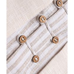 Babyhug Woven Full Sleeves Striped Party Suit - Beige