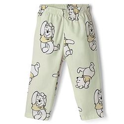 Babyhug Disney 100% Cotton Single Jersey Woven Full Sleeves Shirt & Pajama with Winnie the Pooh Print - Beige
