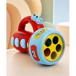 Babyhug Musical Learning Torch for Toddlers| Color-Changing Flashlight| Animal Sounds & Music| Numbers & Color Learning Toy| Interactive Toy| Gifting Option | Yellow