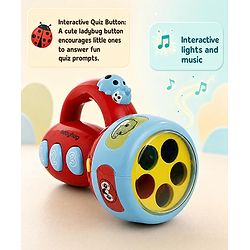 Babyhug Musical Learning Torch for Toddlers| Color-Changing Flashlight| Animal Sounds & Music| Numbers & Color Learning Toy| Interactive Toy| Gifting Option | Yellow