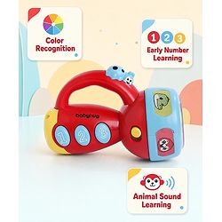 Babyhug Musical Learning Torch for Toddlers| Color-Changing Flashlight| Animal Sounds & Music| Numbers & Color Learning Toy| Interactive Toy| Gifting Option | Yellow