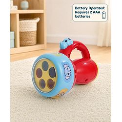 Babyhug Musical Learning Torch for Toddlers| Color-Changing Flashlight| Animal Sounds & Music| Numbers & Color Learning Toy| Interactive Toy| Gifting Option | Yellow