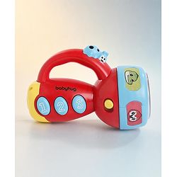 Babyhug Musical Learning Torch for Toddlers| Color-Changing Flashlight| Animal Sounds & Music| Numbers & Color Learning Toy| Interactive Toy| Gifting Option | Yellow