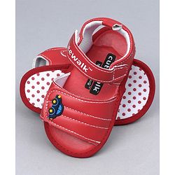 Cute Walk By Babyhug Sandals Style Booties - Red - 0-3M Red