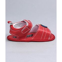 Cute Walk By Babyhug Sandals Style Booties - Red - 0-3M Red