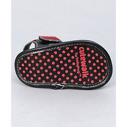 Cute Walk By Babyhug Closed Toe Sandal Style Booties - Red