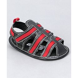 Cute Walk By Babyhug Closed Toe Sandal Style Booties - Red