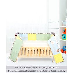 Babyhug Premium Cotton Crib Bumper Large -Farm Theme (Cot not Included)
