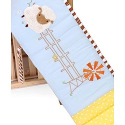 Babyhug Premium Cotton Crib Bumper Large -Farm Theme (Cot not Included)