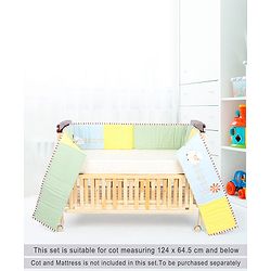 Babyhug Premium Cotton Crib Bumper Regular -Farm Theme (Cot not Included)