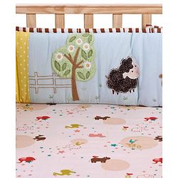 Babyhug Premium Cotton Crib Bumper Regular -Farm Theme (Cot not Included)