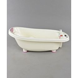 Babyhug Baby Bath Tub & Bath Sling With Bathing Mug (Colour & Design May Vary)