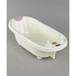 Babyhug Baby Bath Tub & Bath Sling With Bathing Mug (Colour & Design May Vary)