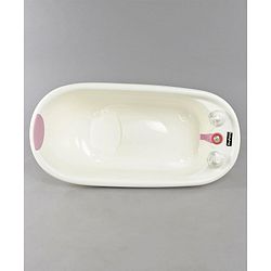 Babyhug Baby Bath Tub & Bath Sling With Bathing Mug (Colour & Design May Vary)