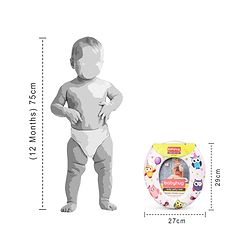 Babyhug Soft Cushioned Baby Potty Seat Owl Print - White