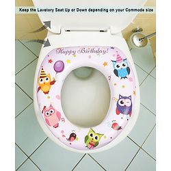 Babyhug Soft Cushioned Baby Potty Seat Owl Print - White