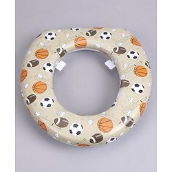 Babyhug Soft Cushioned Baby Potty Seat Sports Ball Print - Light Green