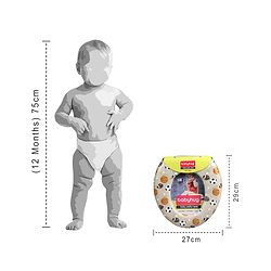Babyhug Soft Cushioned Baby Potty Seat Sports Ball Print - Light Green