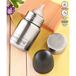 Babyhug Sterilizable Steel Feeding Bottle - 220 ml