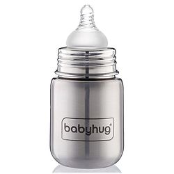 Babyhug Sterilizable Steel Feeding Bottle - 220 ml