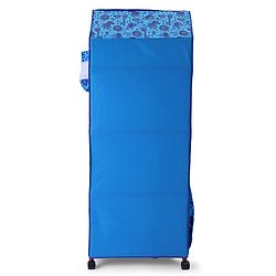 Babyhug 4 Shelved Almirah With Wheels Jungle Baby Print - Blue
