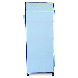 Babyhug Foldable 4 Shelved Almirah With Wheels Space Adventure Print - Dark Blue