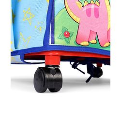 Babyhug Foldable 4 Shelved Almirah With Wheels Space Adventure Print - Dark Blue