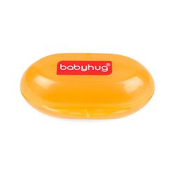Babyhug Silicone Finger Toothbrush for Babies with Protective Case - Orange | For Soft Infant Gums | BPA Free | Gum Massage | Soothing Oral Care
