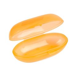 Babyhug Silicone Finger Toothbrush for Babies with Protective Case - Orange | For Soft Infant Gums | BPA Free | Gum Massage | Soothing Oral Care